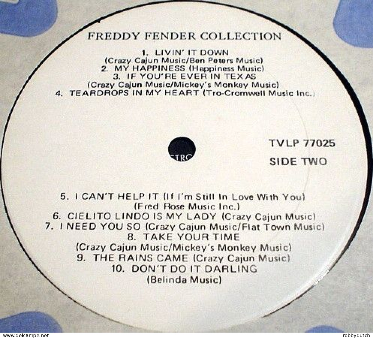 * LP * THE FREDDY FENDER COLLECTION (20 Greatest Hits) (Canada 1977 Ex-!!!) - Country Et Folk