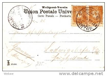 JUD018 /  PALÄSTINA - Judaika,  Bon Samaritan 1906 Nach Deutschland.Bildkarte Chan(Inn) - Palestine