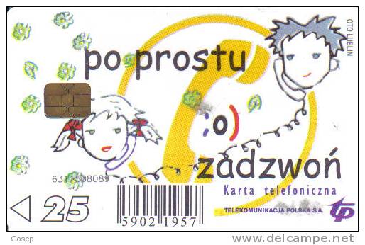Poland-po Prostu Zadzwon-25 Units---used Card--(chip Card)+1 Card Prepiad Free - Polen