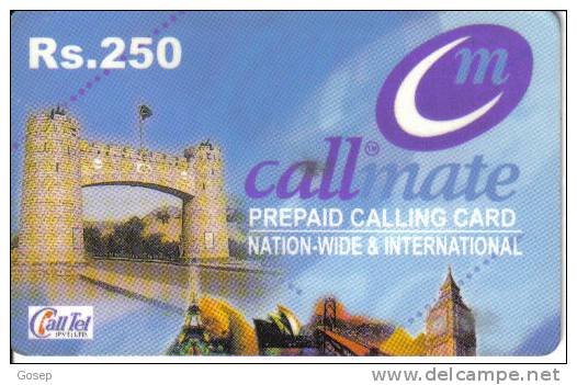 Pakistan-callmate Prepaid Calling Card Nation-wide International-(rs.250)-used Card+1card Prepiad Free - Pakistán