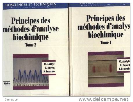 PRINCIPE Des MATHODES D'ANALYSE BIOCHIMIQUE  TOME 1 + TOME 2 - 18+ Years Old