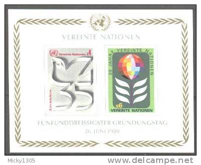 UN Wien - Block 1 Postfrisch / Miniature Sheet MNH **  (m049) - Blocks & Sheetlets