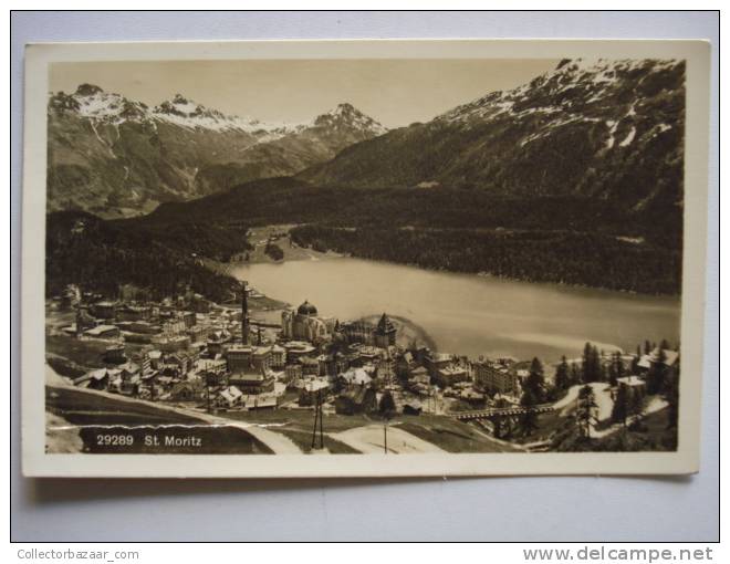 Vintage CA 1900 Postcard AK Switzerland Suisse St Moritz REAL PHOTO - Sankt Moritz