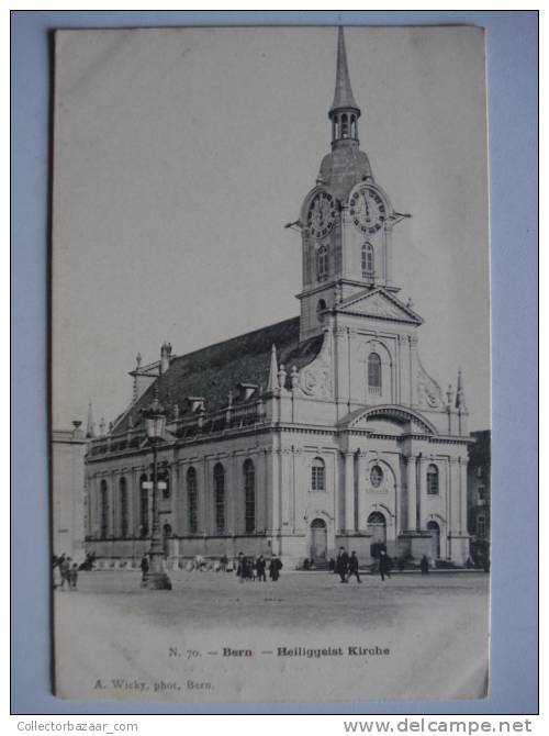 Vintage CA 1900 Postcard AK Switzerland Suisse Bern Heiliggeist Kirche - Berna