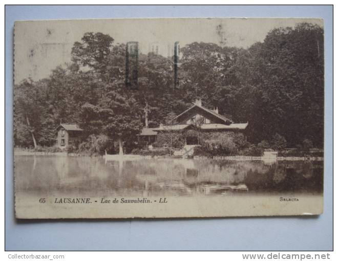 Vintage CA 1900 Postcard AK Switzerland Suisse Lausanne Lac De Sauvabelin - Lausanne