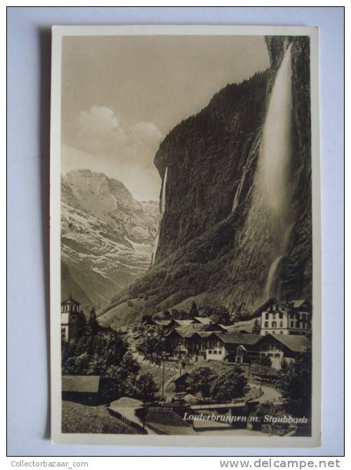Vintage CA 1900 Postcard AK Switzerland Suisse Lauterbrunnen Staubach Waterfall - Lauterbrunnen