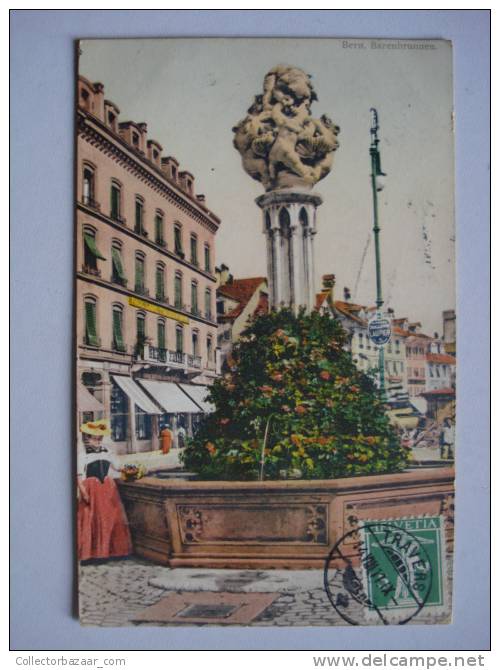 Vintage CA 1900 Postcard AK Switzerland Suisse Bern Barenbrunnen - Berna