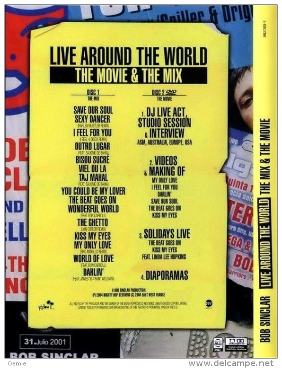 BOB  SINCLAR ° ENJOY   LIVE AROUND THE WORLD   1 DVD + 1 CD - Conciertos Y Música