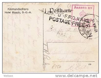 TAN008/ KENYA -  I.E.F. Feldpostkarte 19.3.1916  (Postage Free) - Tanganyika (...-1932)