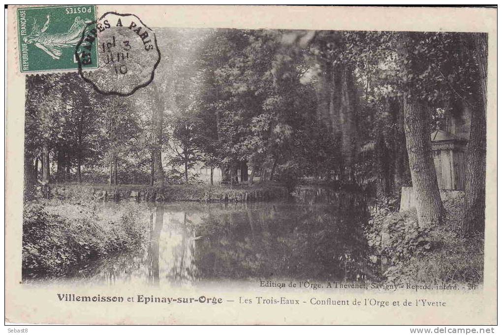 VILLEMOISSON ET EPINAY SUR ORGE LES TROIS EAUX CONFLUENT DE L'ORGE ET DE L'YVETTE - Epinay-sur-Orge