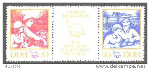 DDR / GDR - Mi-Nr 1761/1762 Zusammendruck Postfrisch / MNH ** (v015) - Unused Stamps