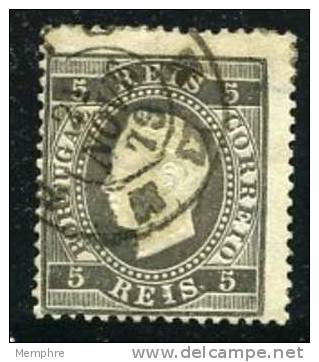 1870 Don Luiz 5 R  O Perf 13,5  Oblitéré Mi Nr 34C - Oblitérés