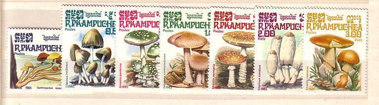 KAMPUCHEA - 1985  MUSHROOMS  7v.-MNH - Kampuchea