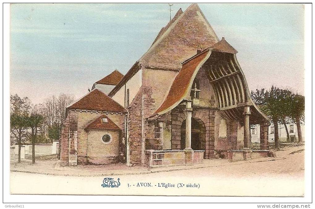 AVON   -   * L´EGLISE (Xème Siècle) *   -    Editeur :voir Sigle    N° 3 - Avon