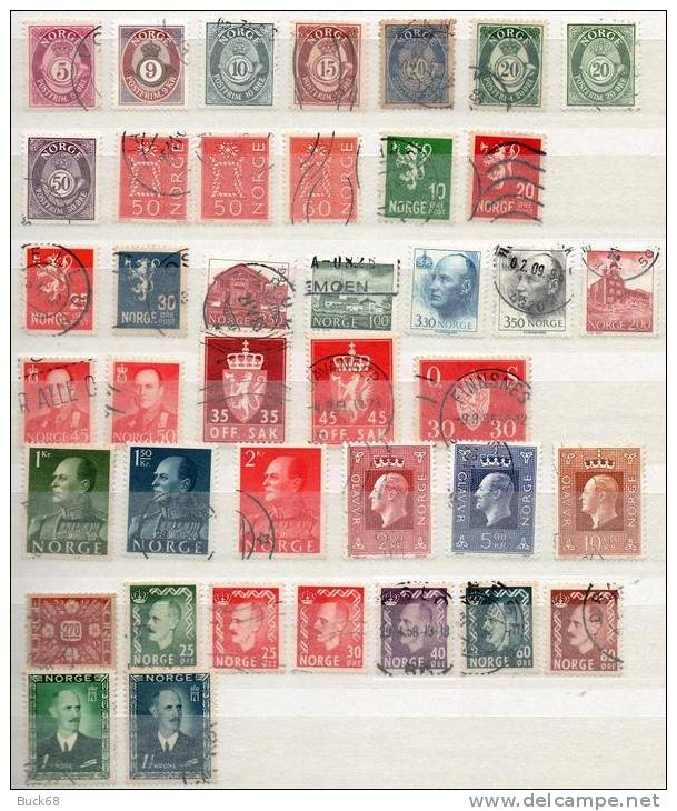 NORVEGE NORVEGEN NORGE Lot De 46 Timbres Oblitérés (o) Armée Du Salut Castor - Sammlungen