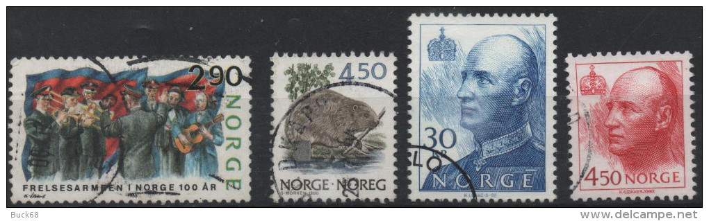 NORVEGE NORVEGEN NORGE Lot De 46 Timbres Oblitérés (o) Armée Du Salut Castor - Sammlungen