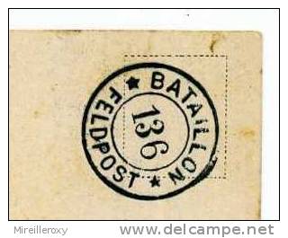 FRANCHISE MILITAIRE / FELDPOST  136 BATAILLON SUR CARTE DE MURTEN - Franchise