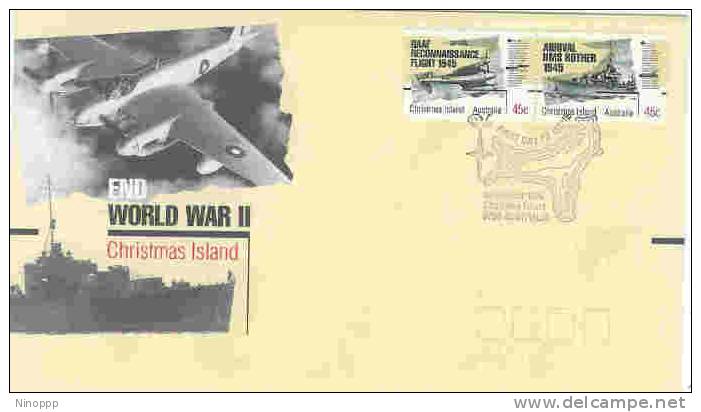 Christmas Islands  1995 End Of WWII 50th Anniversary  FDC - Christmas Island