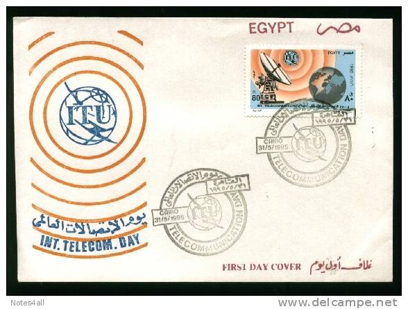 EGYPT  COVERS > FDC > 1995 > UN INTERNATIONAL TELECOM TELECOMUNICATIONS DAY - Altri & Non Classificati