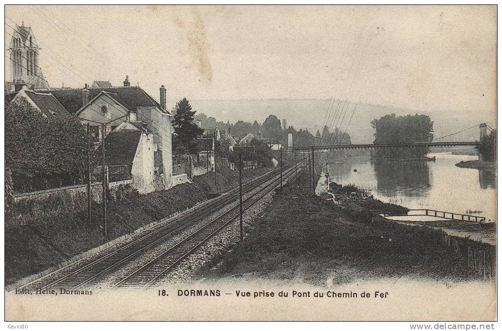 51 DORMANS Vue Prise Du Pont Du Chemin De Fer - Dormans