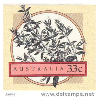 AUSTRALIA : 1986 : Post. Stat. : CAPT.COOK,JOSEPH BANKS,FLEURS,FLOWERS,CORREA REFLEXA, - Postwaardestukken