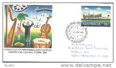 AUSTRALIA : 1985 : Post. Stat. : MUSIC,BALLET,HARP,DOUBLE-BASS,PAUK,PEKKLEDRUM,DIRIGENT,CONDUCTOR, - Postal Stationery