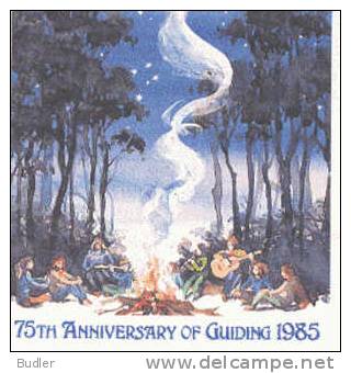 AUSTRALIA : 1985 : Post. Stat. : SCOUTISM,BADEN-POWELL,BOY SCOUTS,GIRL GUIDES,AGNES BADEN-POWELL,CAMP FIRE, - Postwaardestukken