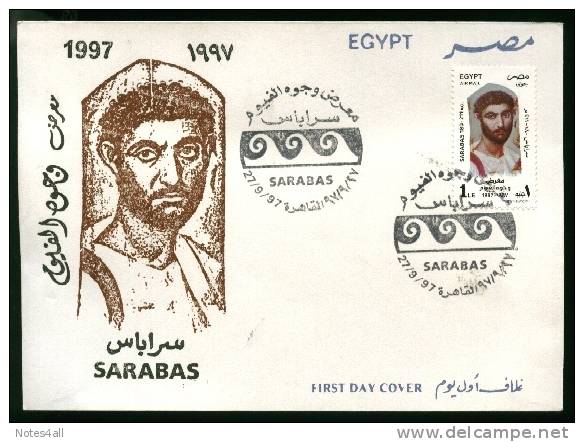 EGYPT  COVERS > FDC > 1997 >  SARABAS ANCIENT ART FAIR FAYOUM - Otros & Sin Clasificación