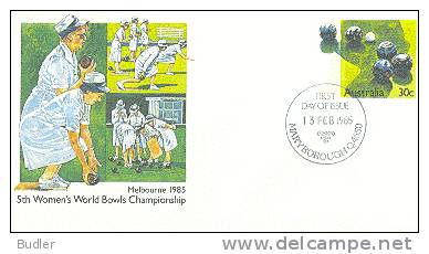 AUSTRALIA : 1985 : Post. Stat. : BOWLING,WOMAN,WORLDCHAMPIONSHIP, - Pétanque