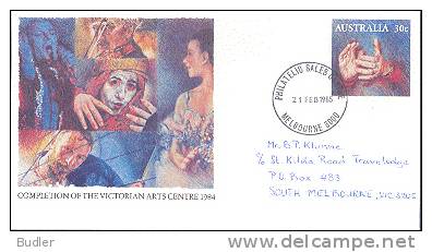 AUSTRALIA : 1984 : Post. Stat. : THEATRE,BALLET,MUSIC,DRAMA,SPECTACLE,HANDS, - Postal Stationery