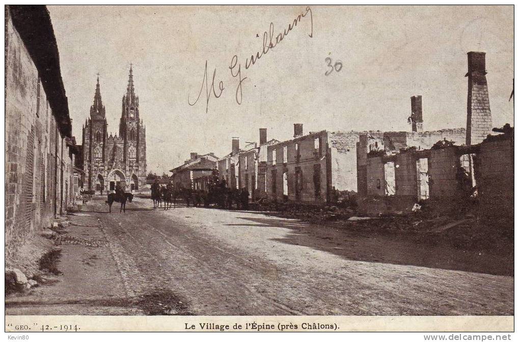 51 Le Village De L'EPINE (prés Châlons) Cpa Animée - L'Epine