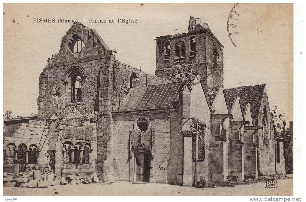 51 FISMES Ruines De L'Eglise - Fismes