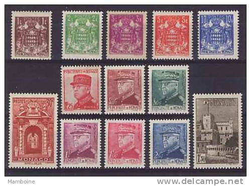 MONACO  Lot De 13 Valeurs Diff. Neuves (sans Trace De Charn.) - Nuevos