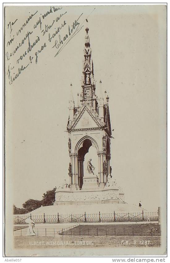 LONDON  - ALBERT MEMORIAL 1905. - London Suburbs