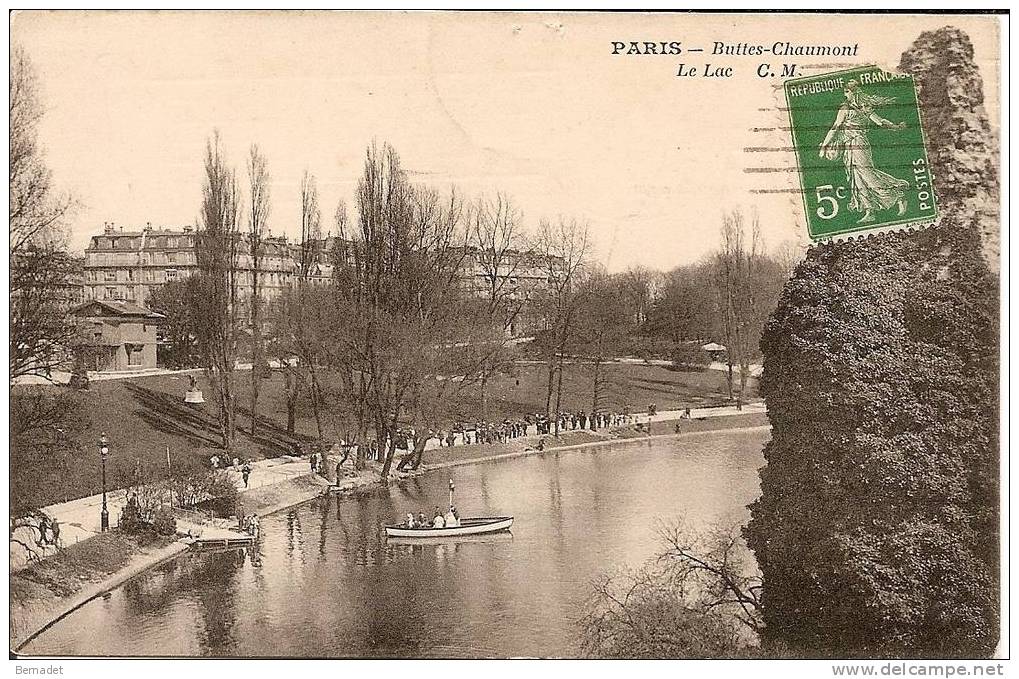 PARIS...BUTTES CHAUMONT...LE LAC - Distretto: 19