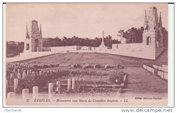 PAS DE CALAIS . ETAPLES . MONUMENT AUX MORTS DU CIMETIERE ANGLAIS - Etaples