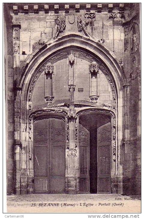 51 - Sézanne - L'Eglise - Portail (ouest) - Sezanne