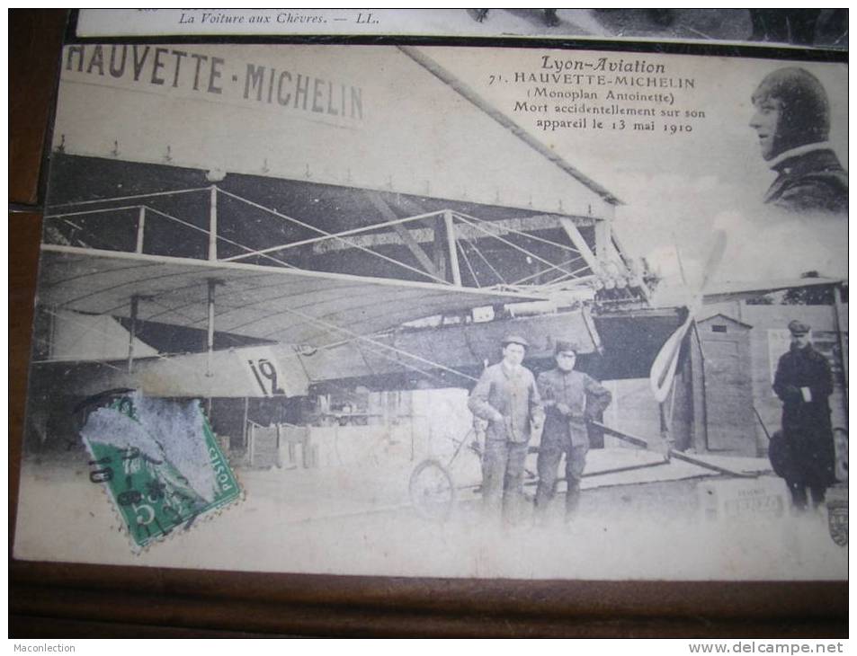 Lyon Aviation  Hauvette Michelin  Monoplan Antoinette Mort Accidentellement Sur Son Avion Le 13 Mai 1910 - Reuniones