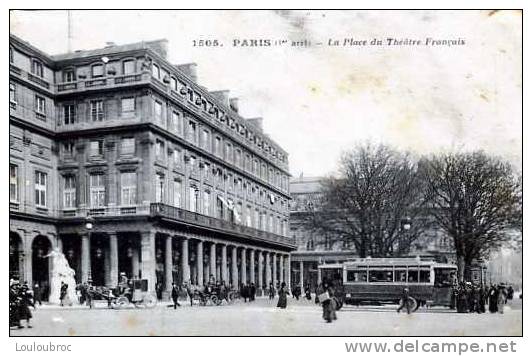 75 PARIS I LA PLACE DU THEATRE FRANCAIS AVEC AUTOBUS - Arrondissement: 01