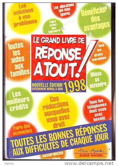 REPONSE  A TOUT   ALBIN MICHEL 1998 - Derecho