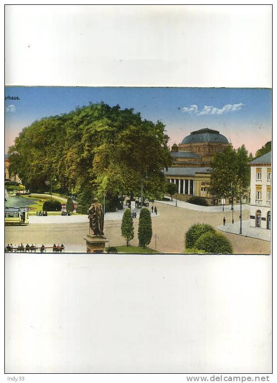 - WIESBADEN , KURHAUS. REPRO DE PHOTO EN COULEURS DE LA 1ere MOITIE  DU XXe S. - Other & Unclassified