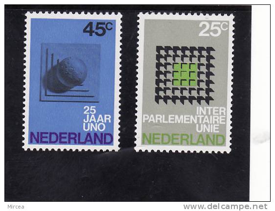 Pays-Bas 1970 - Yv.no. 916/7 Neufs** - Ungebraucht