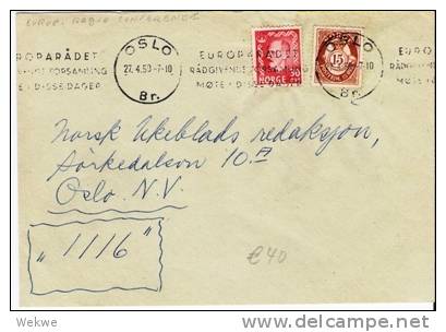 Nor139a/- NORWEGEN -  Europarat, Ratgebende Versammlung - Covers & Documents