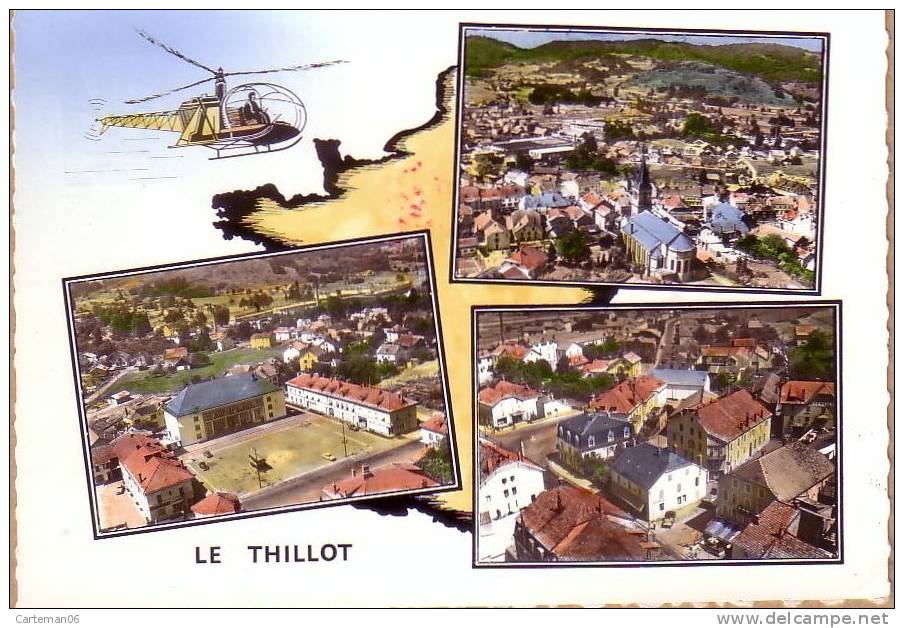 88 - Le Thillot - L'Eglise - L'Hôtel De Ville - Le Carrefour (3 Vues Aérienne) - Le Thillot