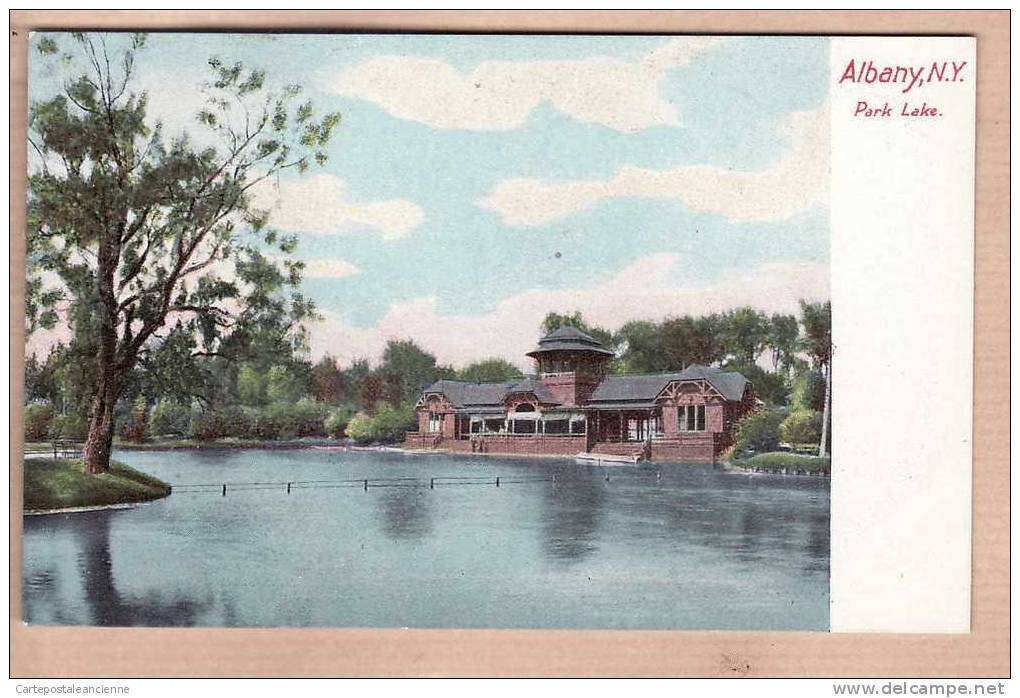 ALBANY PARK LAKE NEW YORK  Published HC LEIGHTON Co PORTLAND N°840 -3131A - Albany