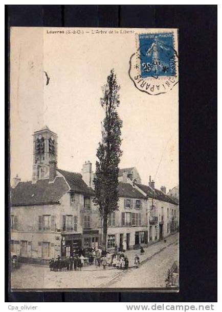 95 LOUVRES Arbre De La Liberté, Animée, Cachet Ambulant Persan Beaumont à Paris, Ed ?, 1920 - Louvres