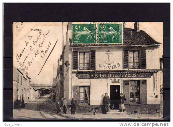 95 MERIEL Café Billard, Maison Guillevée, Devanture Animée, Ed Frémont, 1910 - Meriel