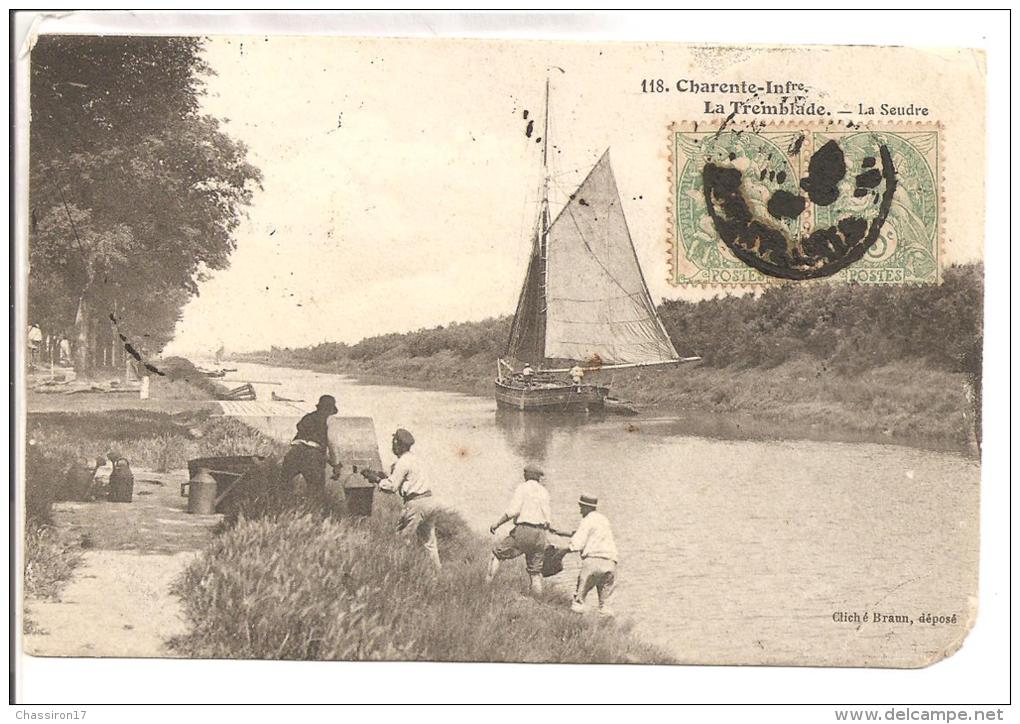 17  - LA TREMBLADE - Lot De 2 Cartes-  Le Canal De La Seudre  -  Animation  Corvée D'eau - La Tremblade