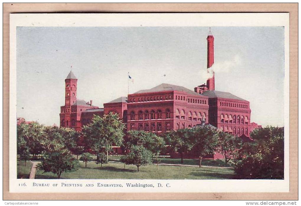 BUREAU Of PRINTING And ENGRAVING WASHINGTON DC 1900-1910s Published FOSTER & REYNOLDS N°116 -3116A - Washington DC