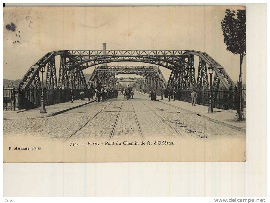 PARIS - Pont Du Chemin De Fer D'Orléans. ( Train ) - Arrondissement: 13